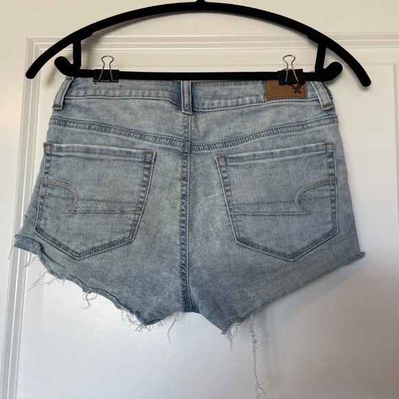 American Eagle Hi-Rise Shortie Shorts with Rose Embroidery - Picture 2 of 3